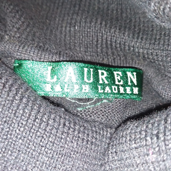 Lauren by Ralph Lauren Women's Black Turtleneck Sweater, Size Medium (22… - Picture 7 of 8
